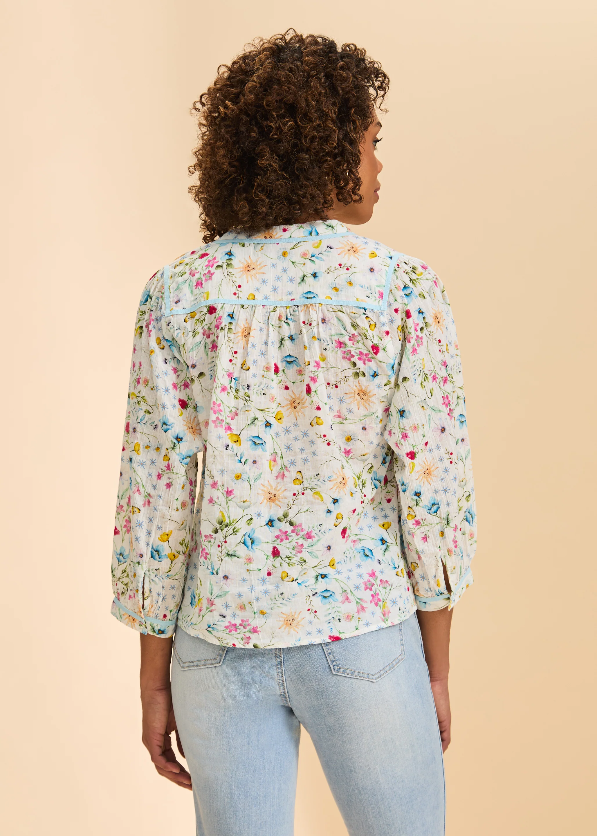 3/4 Sleeve Cotton Crinkle Top - Image 4