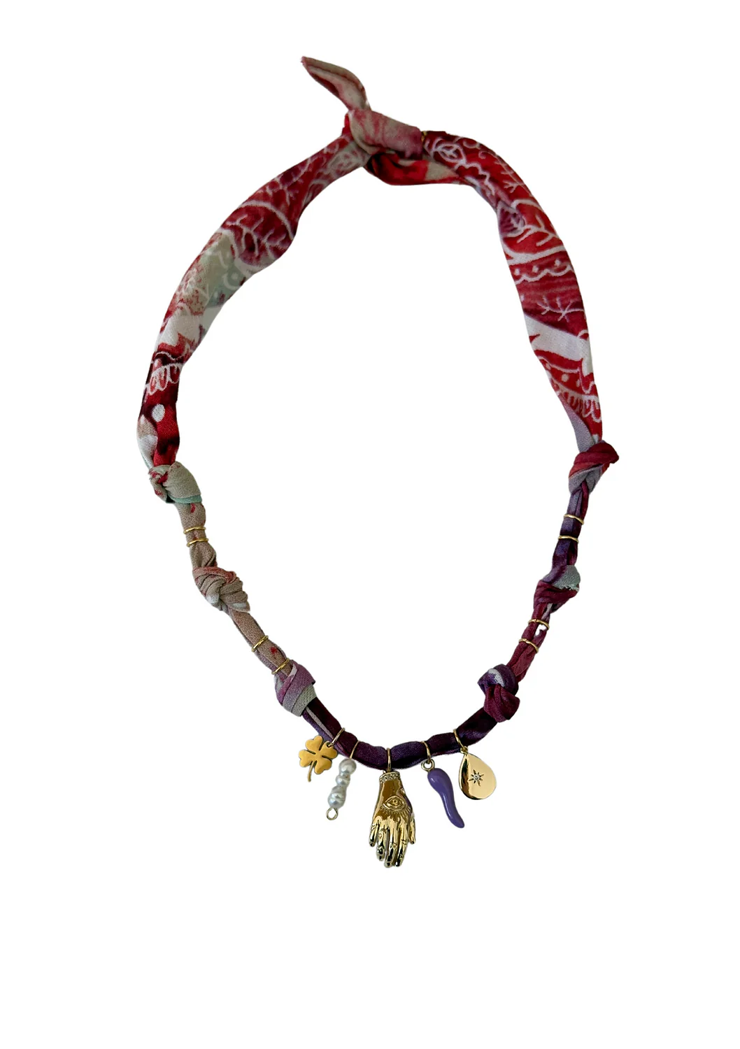 Cosmic Vibes Gold Hand Necklace - Image 3