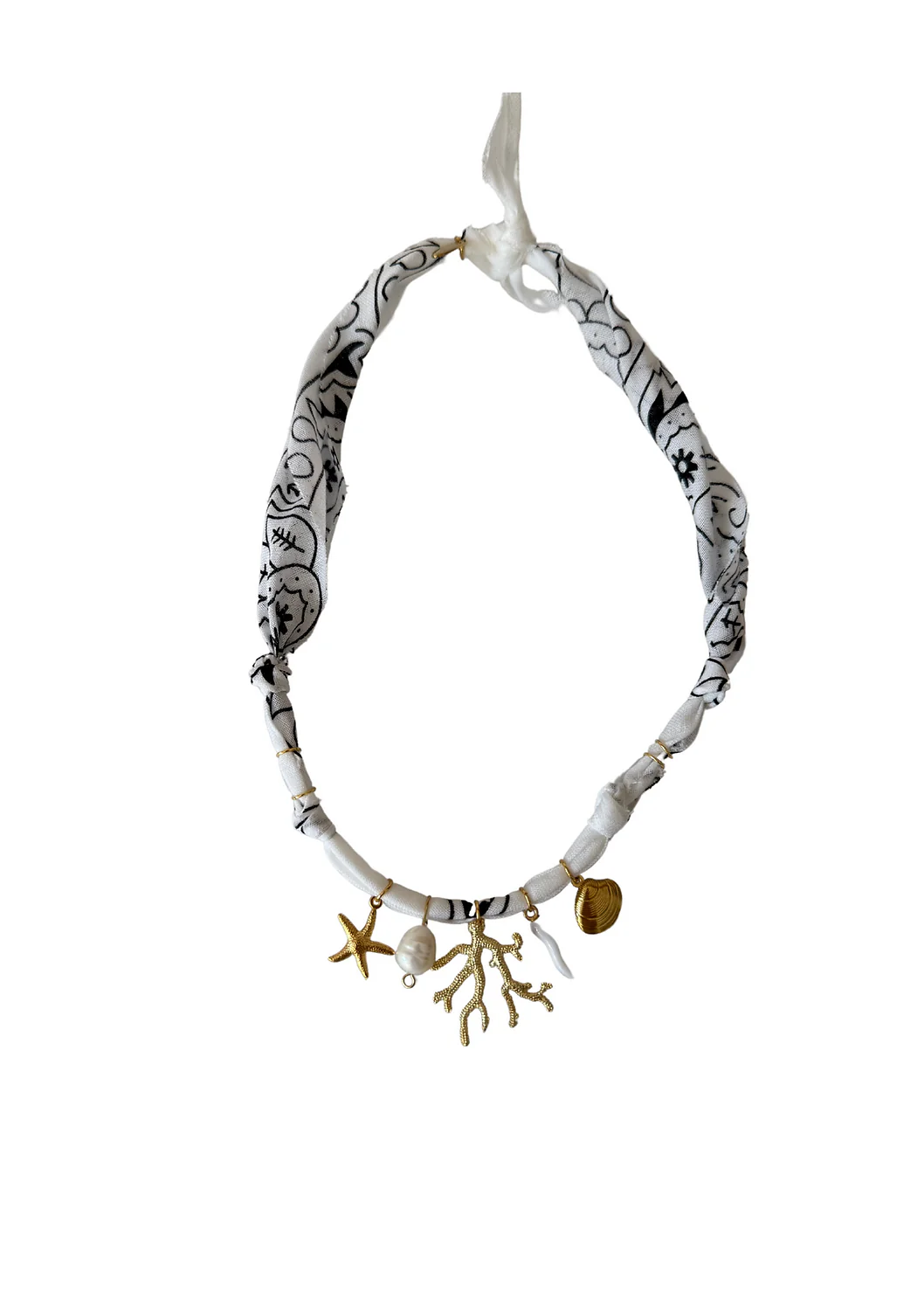Golden Fluo White Coral Necklace - Image 3
