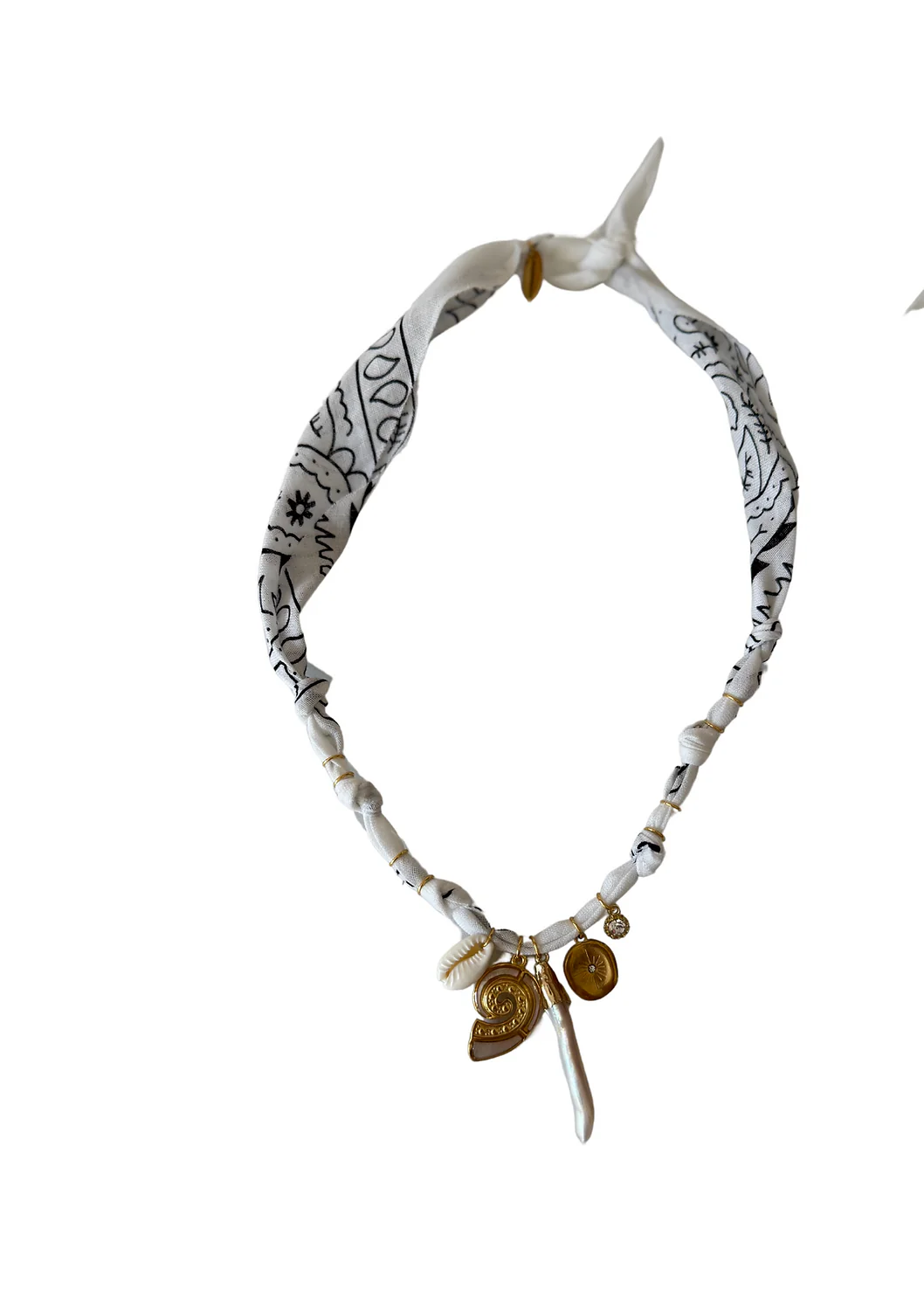 Golden Fluo White Long Pearl Necklace - Image 2