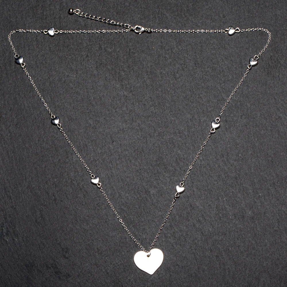 Heart on Heart Chain Necklace - Image 2