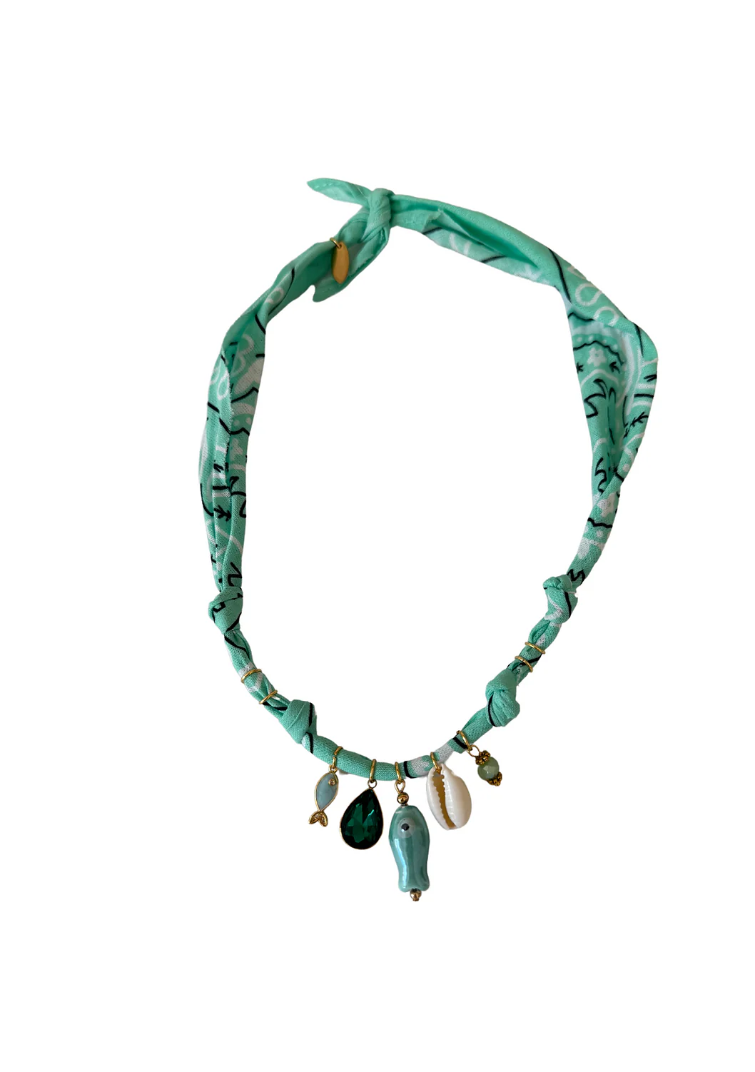 Hydra Island Aqua Pearl Fish Necklace - Image 2