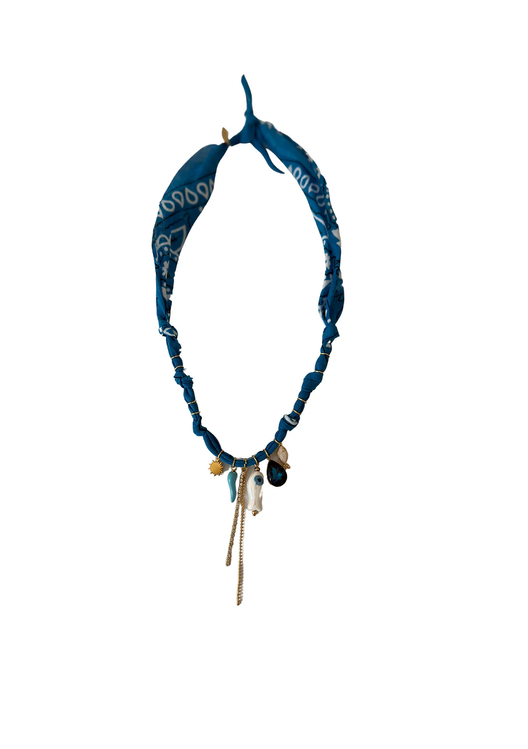 Hydra Island Blue Pearl Fish Necklace - Image 2