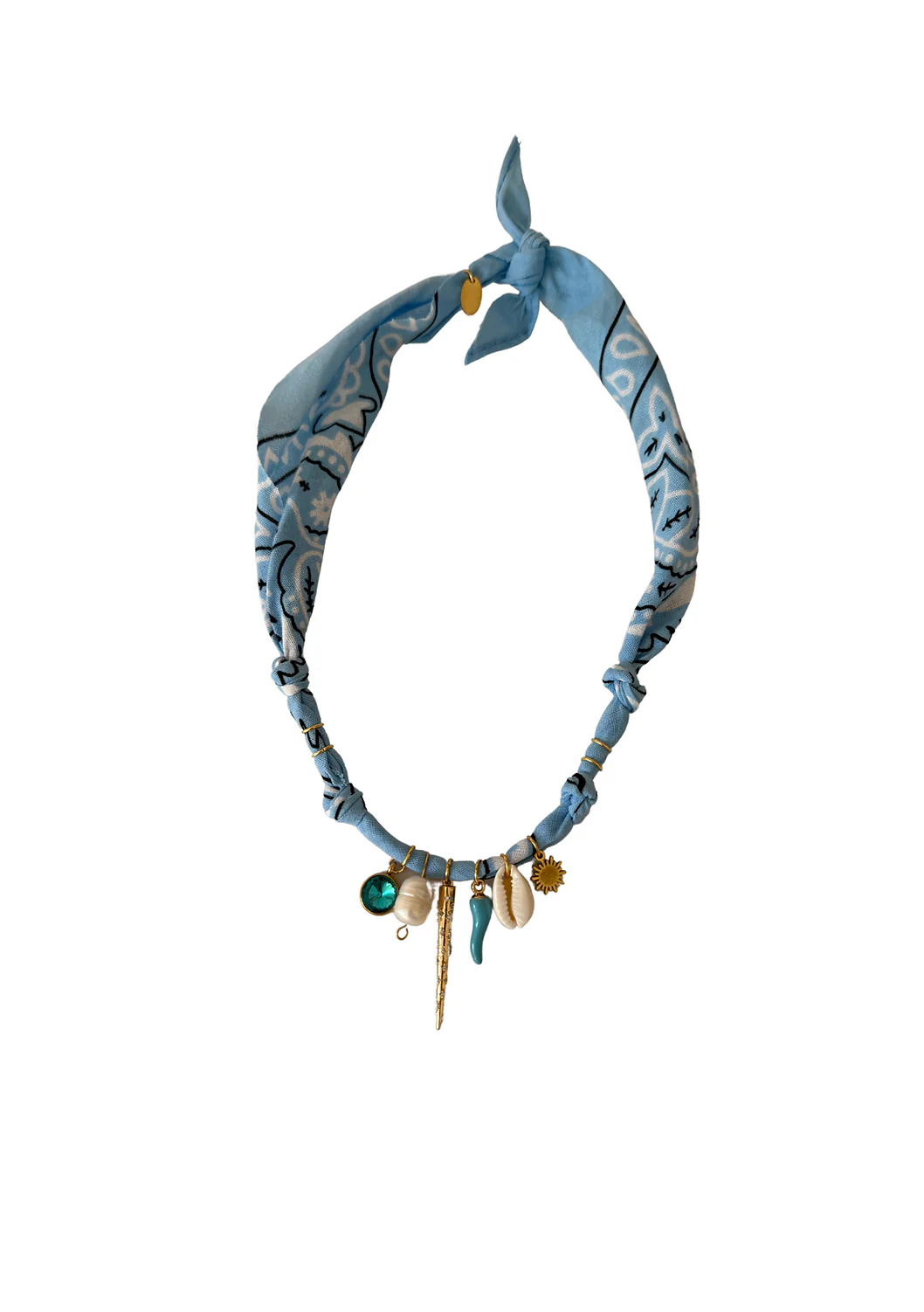 Hydra Island Sky Gold Spike Necklace - Image 2
