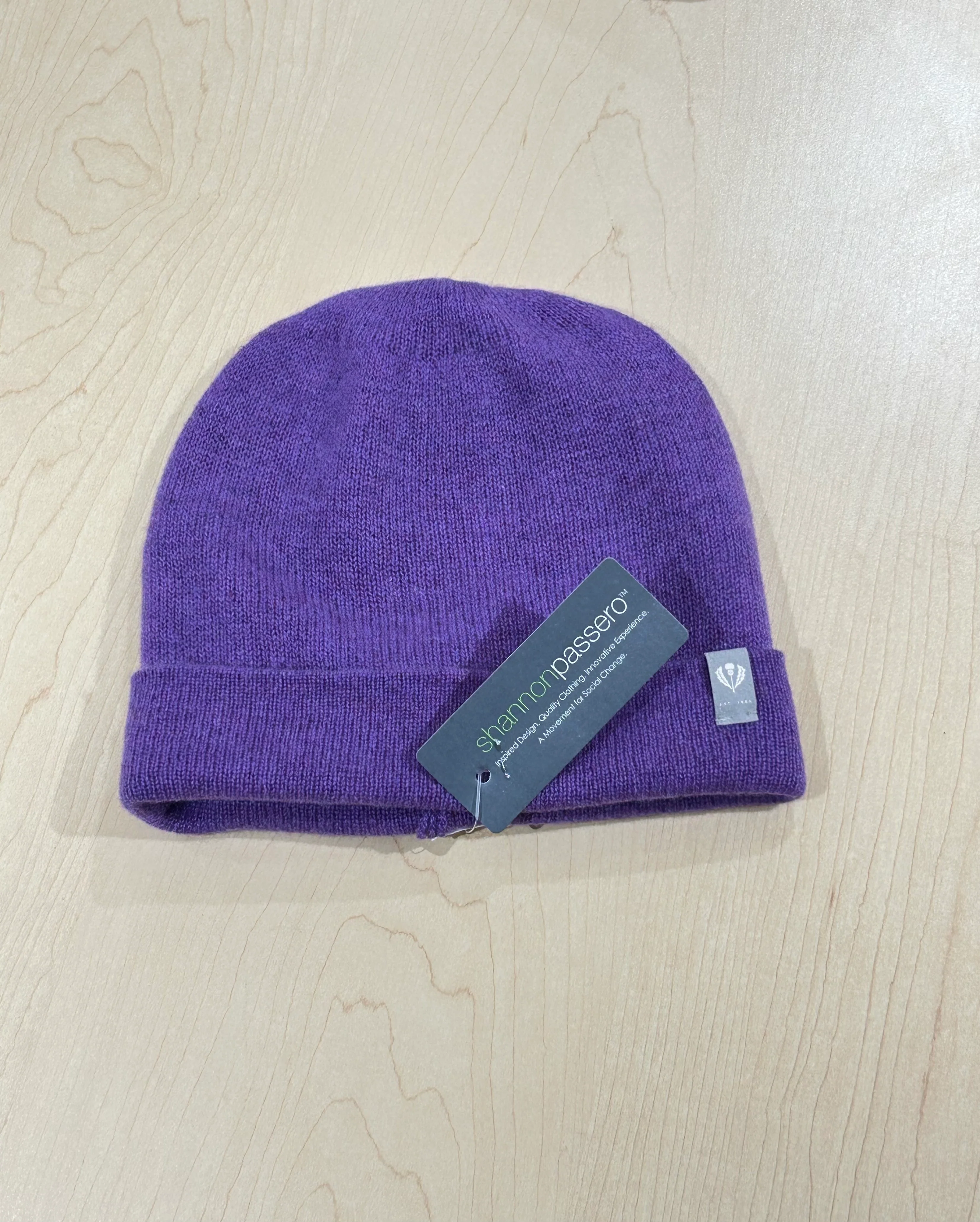 Jersey Knit Cashmere Slouch Hat - Image 5
