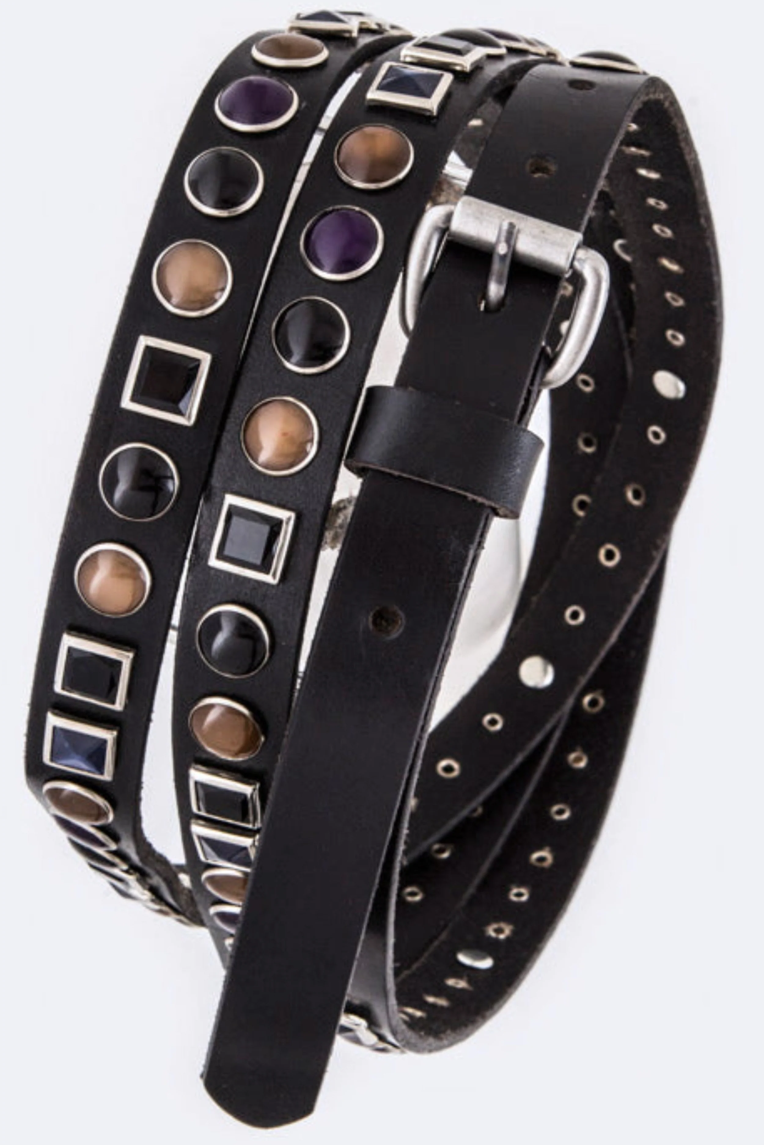 Jewels Leather Belt
