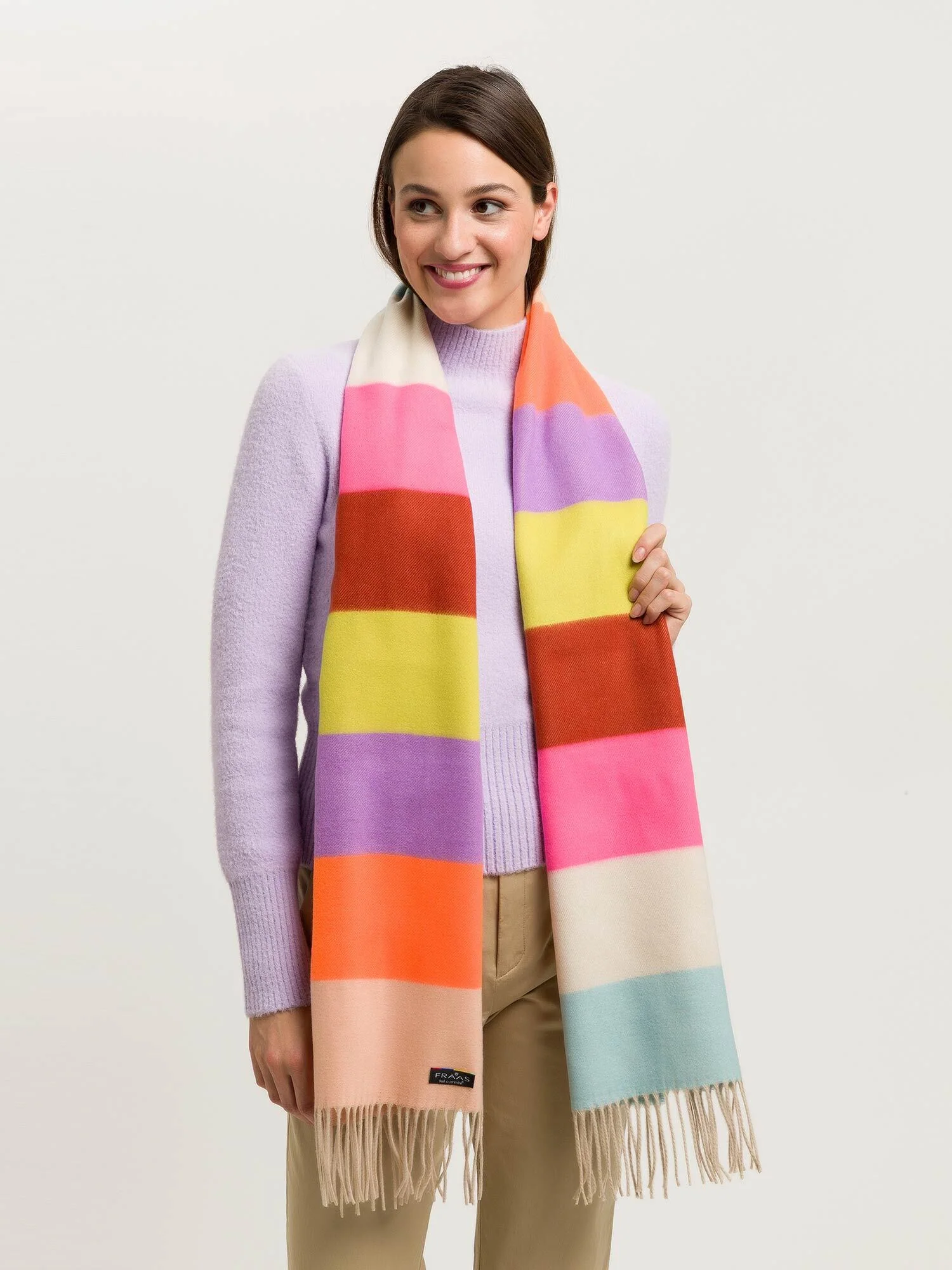 Multi Stripes Cashmink Scarf - Image 10