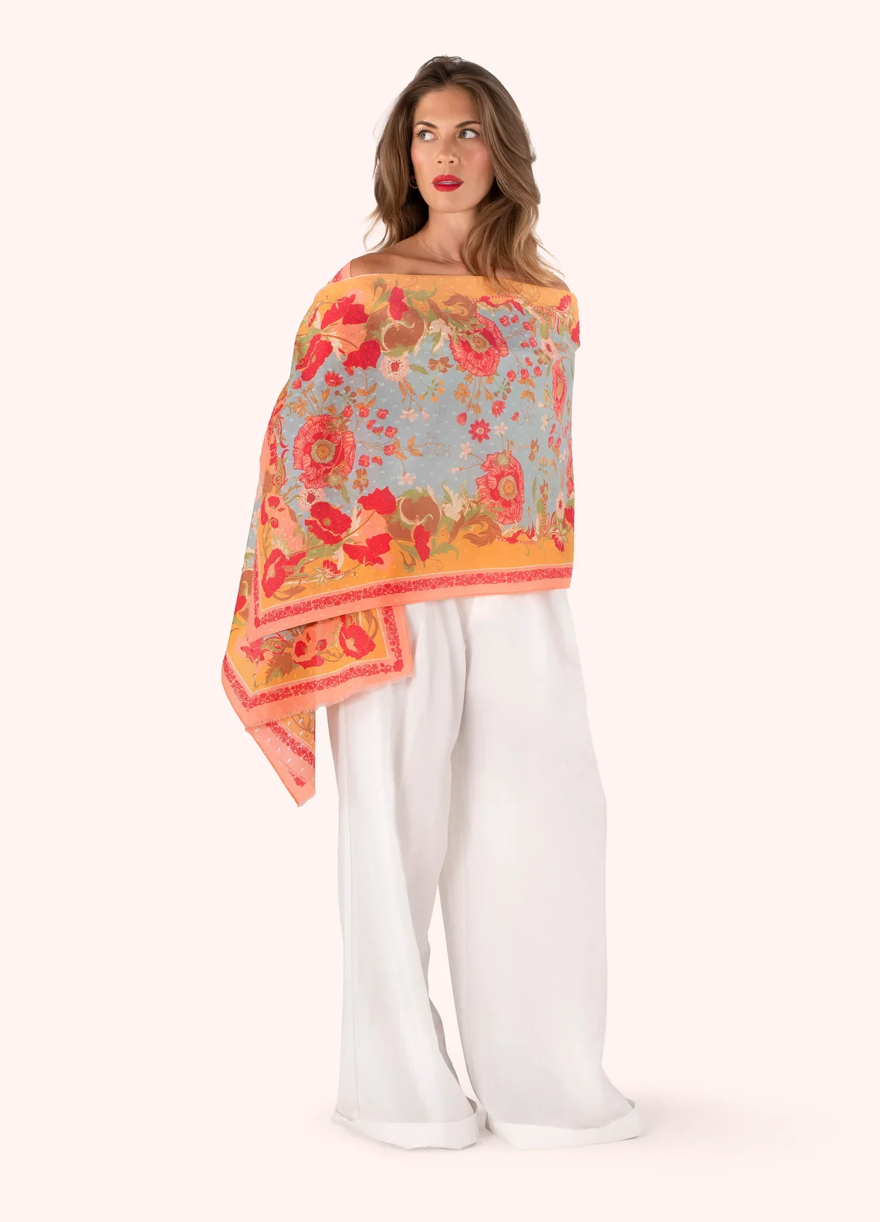 Paisley Poppies Scarf - Image 4