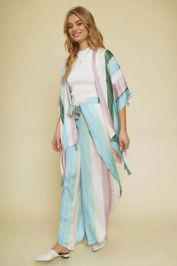 Pastel Stripe Kimono - Image 7