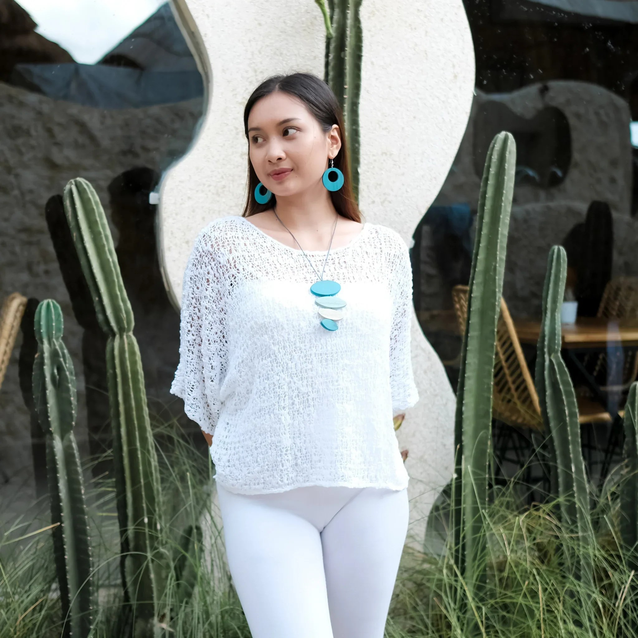 Popcorn Knit Short Sleeve Top - Image 5
