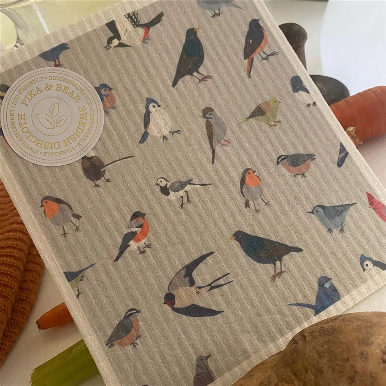 "Put A Bird On It" Swedish Dishcloth - Image 3
