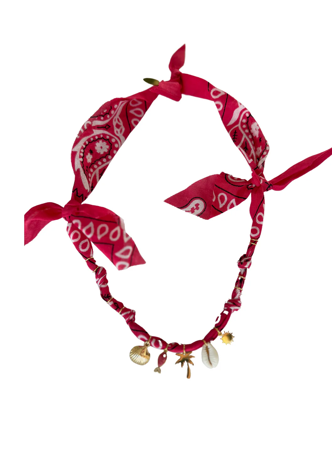 Santa Giulia Fuschia Palm Tree Necklace - Image 3
