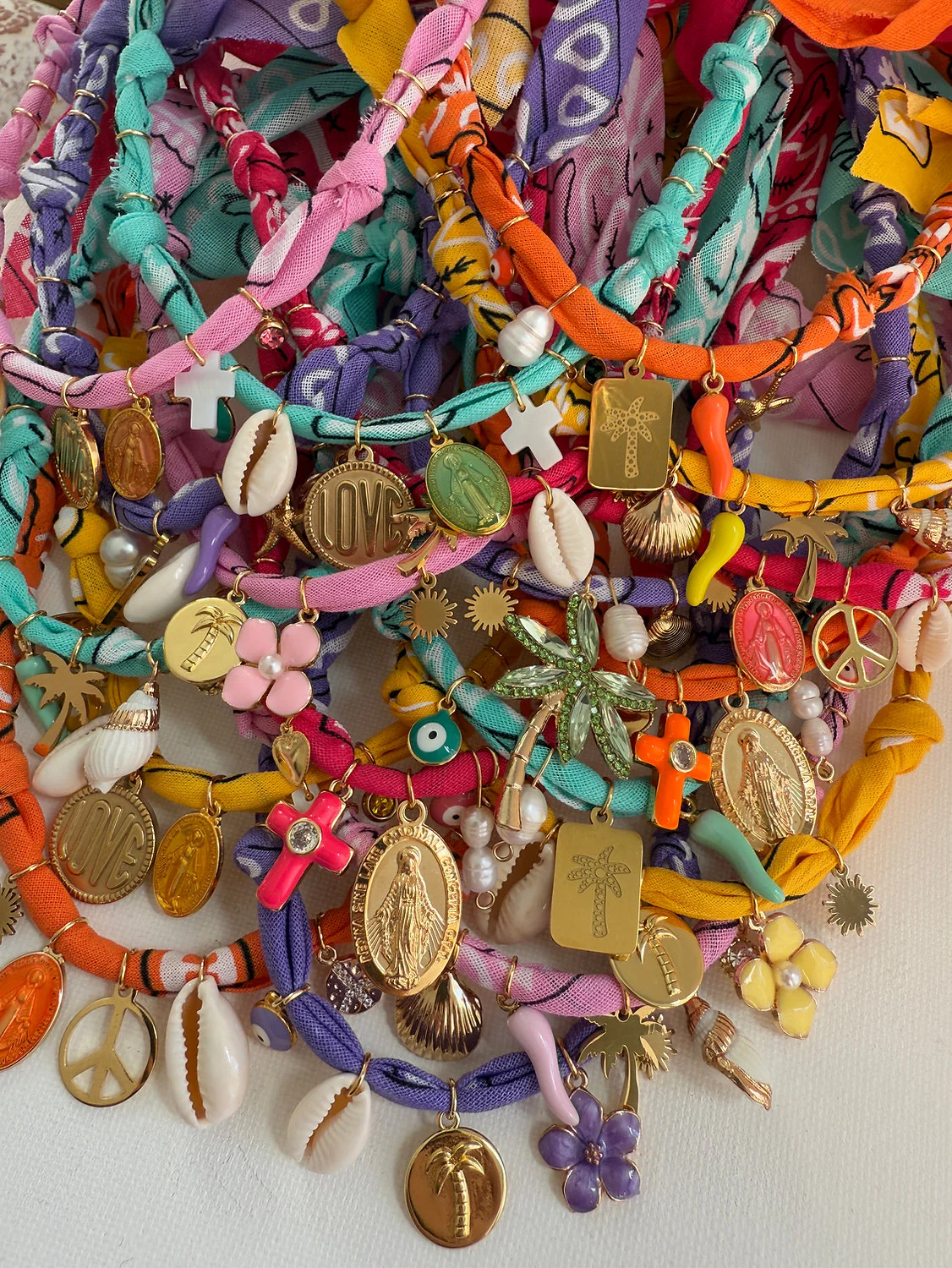Santa Giulia Orange Palm Tree Necklace - Image 2