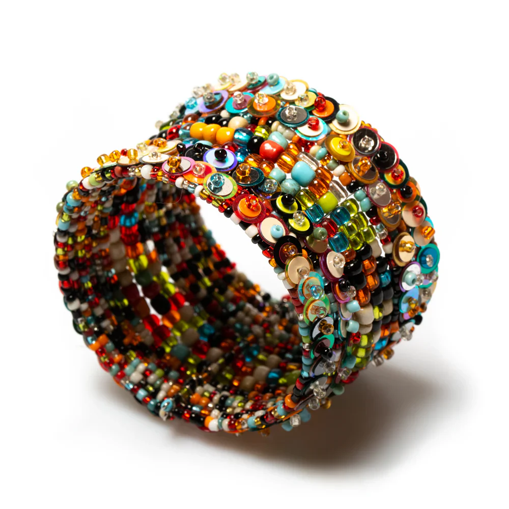 Sequin & Bead Cuff - Image 3