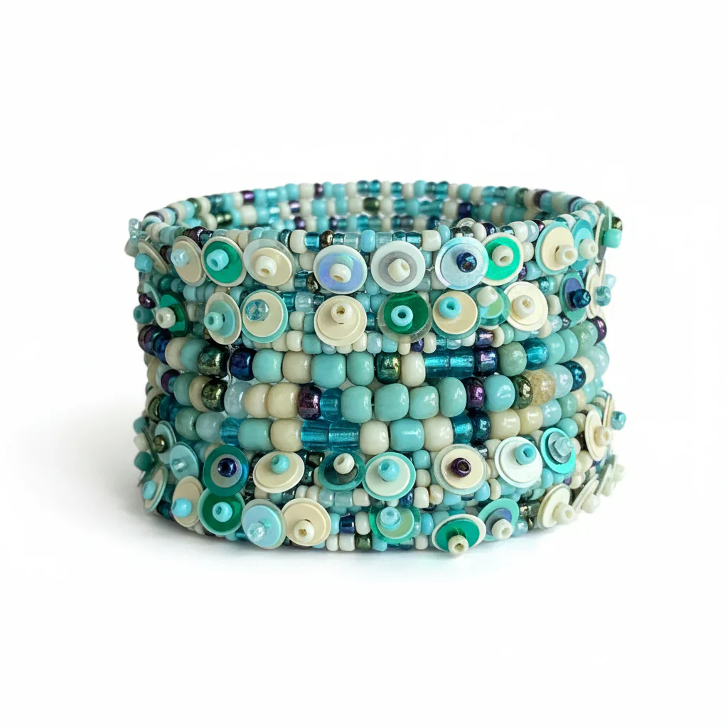 Sequin & Bead Cuff - Image 4
