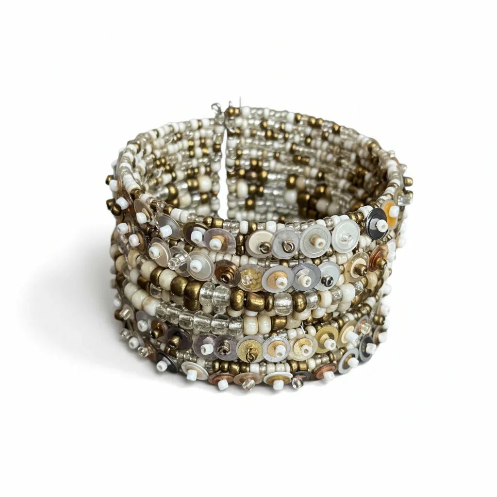 Sequin & Bead Cuff - Image 5