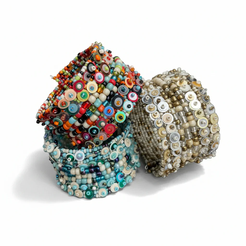 Sequin & Bead Cuff - Image 8