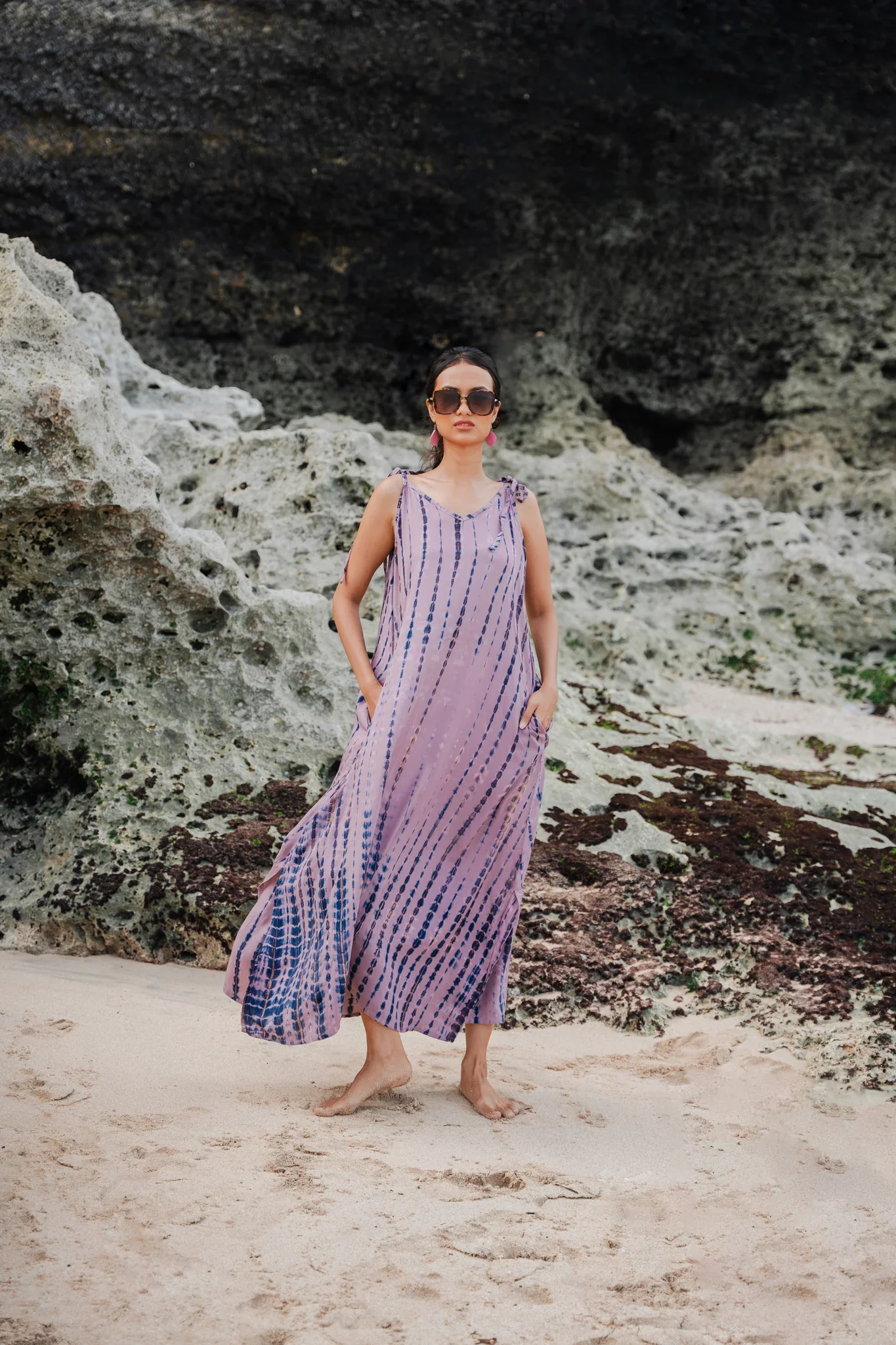 Simple Bone Tie Dye Dress