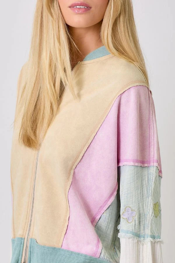 Spring Colour Block Jacket - Image 4