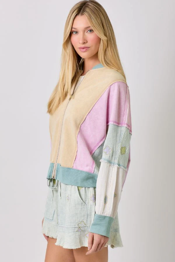 Spring Colour Block Jacket - Image 7