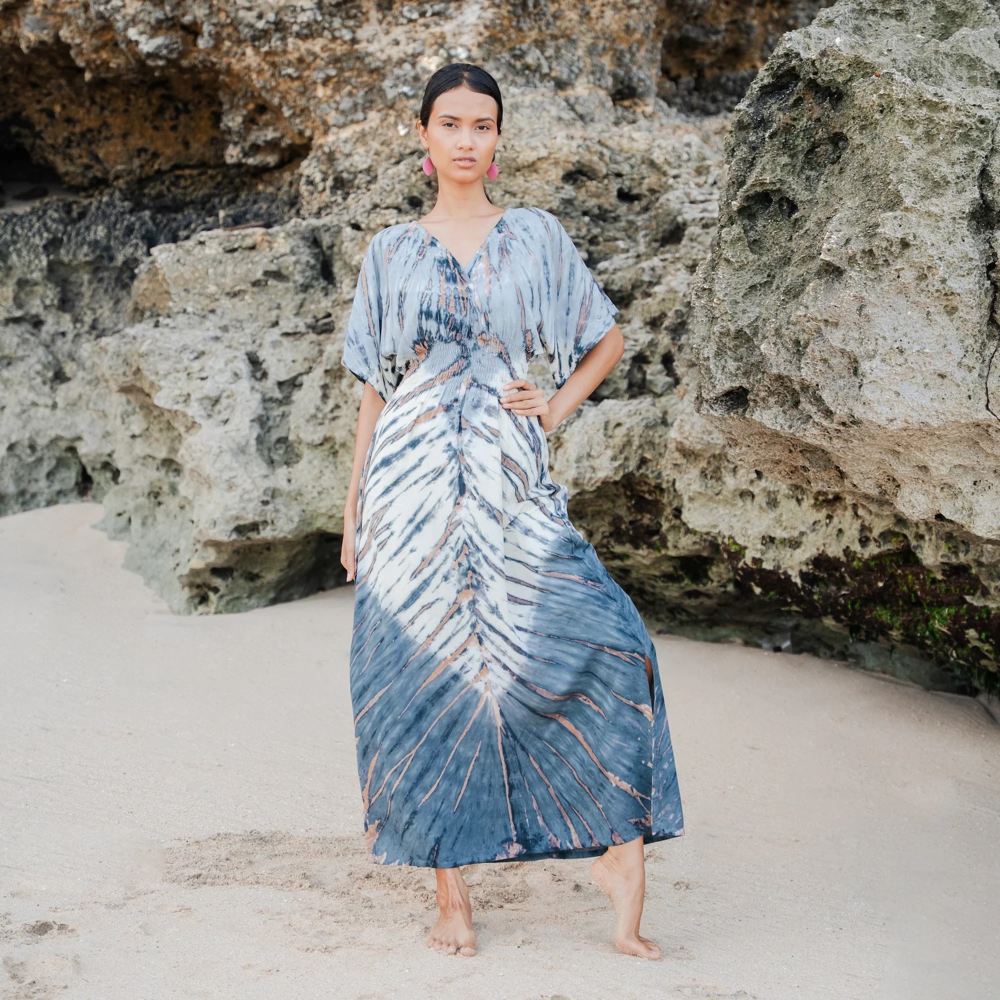 Tie Dye Lapis Ombre Maxi Dress - Image 2
