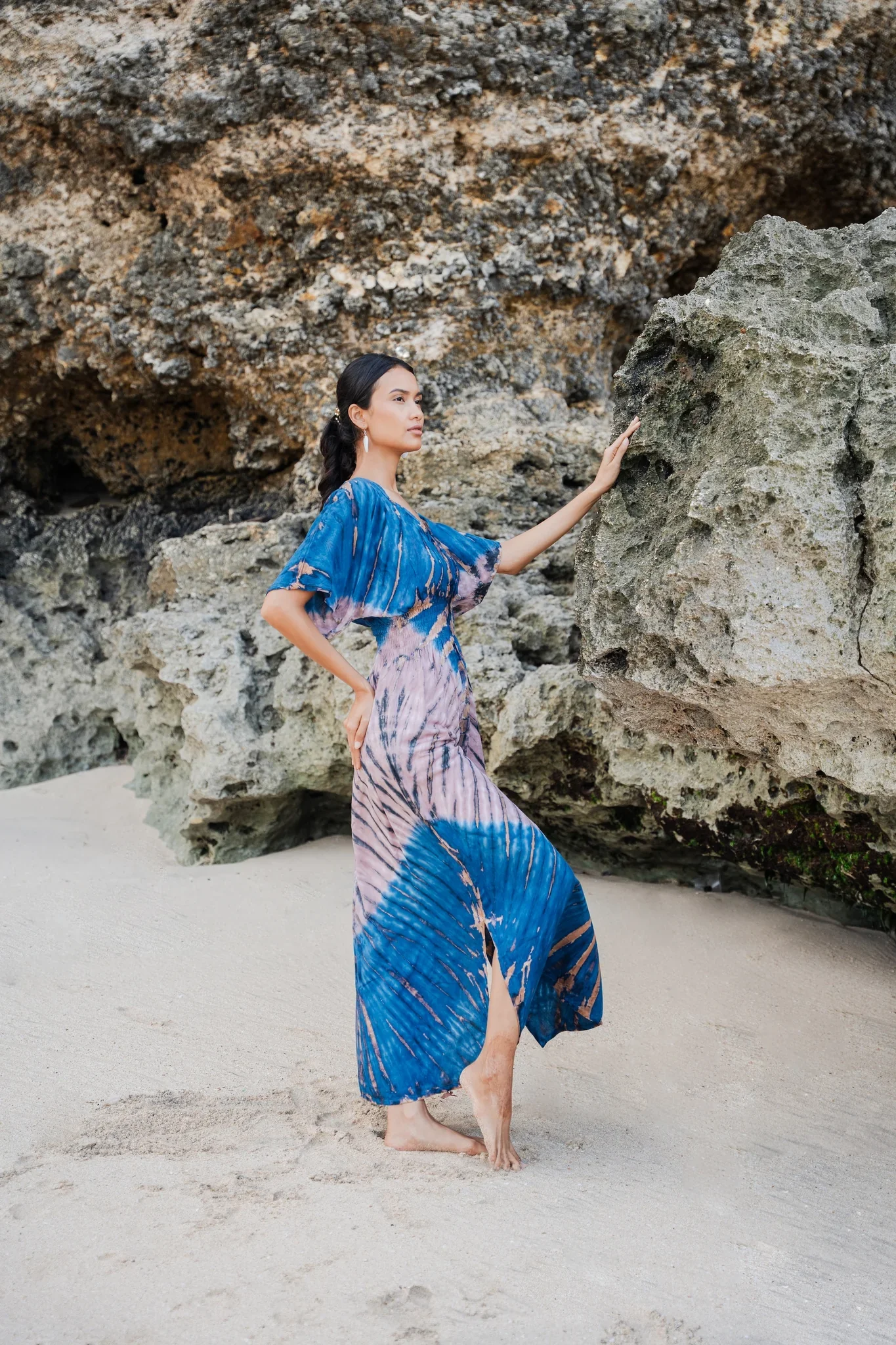 Tie Dye Lapis Ombre Maxi Dress - Image 4