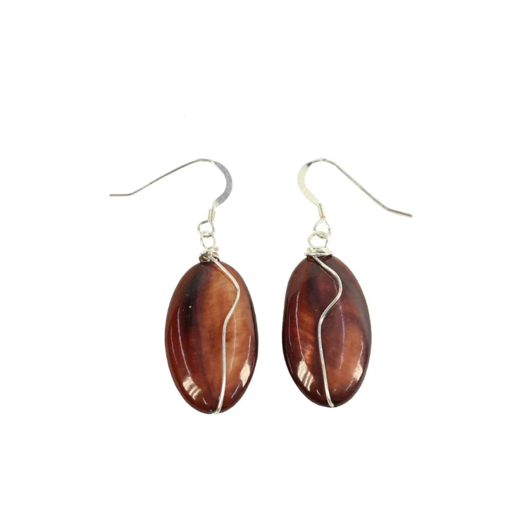 Trent Earring "Rushing Water" Dark Copper - Image 3