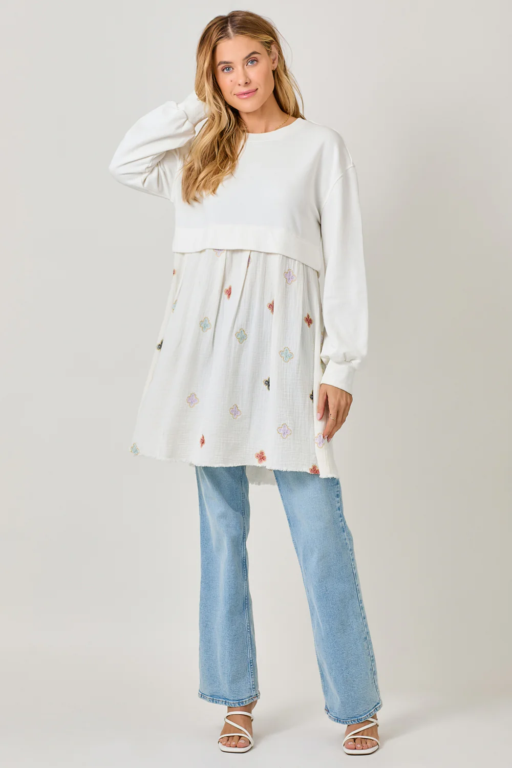 Twofer Sweatshirt Dress - Image 3